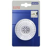 WENKO Tamis d´évier blanc set de 4 - set de 4, Métal, 6 x 6 cm, Blanc
