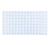 WENKO Tapis de baignoire Belem, tapis de baignoire antidérapant avec ventouses, fond de baignoire disposés géométriquement pour toutes les baignoires courantes, en matière plastique, 67,5x36cm, blanc