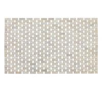 Wenko Tapis de bain Bamboo - bambou, envers antiglisse, 50 x 80 cm - Blanc