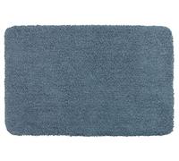 WENKO Tapis de bain Mélange bleu marine 55 x 65 cm - Tapis de bain, sûr, moelleux, sans peluches, Polyester, 55 x 65 cm, Bleu