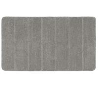 WENKO Tapis de bain Steps gris clair 70 x 120 cm - Tapis de bain, Antidérapant, qualité exceptionnellement douce et dense, Polyester, 70 x 120 cm, Gris clair