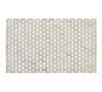 Wenko - Tapis de salle de bain design Bamboo - L. 50 x l. 80 cm - Blanc - Bamboo Blanc G