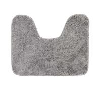 WENKO Tapis WC Valletta, Tapis contour WC antidérapant, Polyester, 50x40 cm, gris