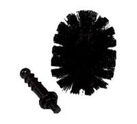 WENKO Tête de Brosse WC noire de rechange pour porte-brosse WC, avec adaptateur, Polypropylène, Ø 7,5 cm, noir