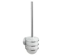 WENKO Toiletten Bürsten WC Garniture Support en plastique argenté Klo Bad ohne bohren