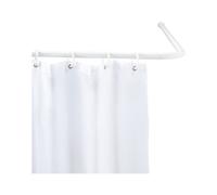 Wenko - Barre de douche d'angle universelle - Aluminium Ø 2 cm - Longueur adaptable - Blanc