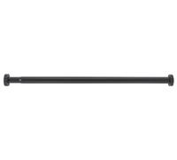 WENKO Barre de Douche télescopique Luz, Barre de Rideau de Douche Extensible avec Adaptateur Mural, Montage Mural Facile - Fixation sans perçage, en Aluminium Inoxydable, Ø 28 mm x 70-115 cm, Noire