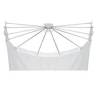 Tringle rideau de douche - WENKO - Parapluie - Acier Inox - Chromé - 96x10,5x72 cm