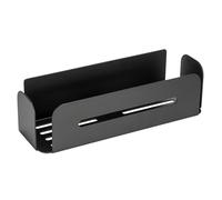 WENKO Turbo-Loc® Bivio Étagère murale en aluminium pour salle de bain, fixation sans perçage, noir mat