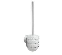WENKO Toiletten Bürsten WC Garniture Support en plastique argenté Klo Bad ohne bohren