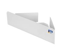 WENKO Turbo-Loc Étagère d’Angle Mod Lizan, Acier Inoxydable, autocollante, Forte adhérence, Fixation Murale sans perçage, étagère de Douche Extra Profonde avec Drainage, Gain de Place, Blanc Mat