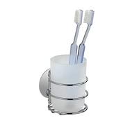 Wenko Gobelet pour brosses à dents Turbo-Loc – rond acier – blanc 18779100