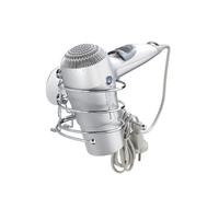 WENKO Turbo-Loc Hair Dryer Cable Holder, Fixing Without Drilling, Steel, Silver