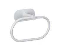 WENKO Turbo-Loc® Orea Anneau Porte-Serviettes en Acier Inoxydable Blanc Mat 20,5 x 12,5 x 7,5 cm