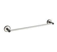 WENKO UV-Loc Udine Porte-Serviettes sans perçage pour Salle de Bain et Salle de Bain en Acier Inoxydable brossé Noir Mat Support Mural adhésif résistant 40,5 x 5 x 7 cm Métal