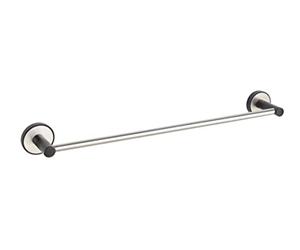 WENKO UV-Loc Udine Porte-Serviettes sans perçage pour Salle de Bain et Salle de Bain en Acier Inoxydable brossé Noir Mat Support Mural adhésif résistant 40,5 x 5 x 7 cm Métal