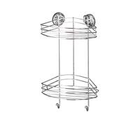 WENKO Vacuum-Loc® étagère d'angle à 2 Niveaux Fixer sans percer Chromé