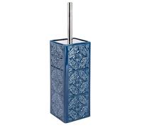 WENKO WC-Porte brossee Mod. Cordoba | Accessoire WC en céramique bleu avec brosse WC design | Brosse WC fermée et hygiénique | DIM (l x h x p) 9,5 x 35 x 9,5 cm | Céramique élégante