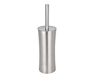 WENKO WC-Porte brossee Mod. Pieno | Accessoires de salle de bain | Ensemble brosse WC inox avec porte-brosse fermée | Matériau acier inoxydable | Dimensions Ø 10 x 37,5 cm | Couleur satiné