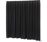 WENTEX P&D Rideau MCS 300 g/m² Noir - 330 x 250 cm (L x H) - plissé - Rideaux Pipe & Drape