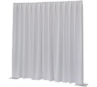 WENTEX P&D Rideau MGS 175 g/m² Blanc - 330 x 400 cm (L x H) - plissé - Rideaux Pipe & Drape