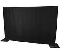 WENTEX P&D Rideau MGS 175 g/m² Noir - 280 x 120 cm (L x H) - non plissé - Rideaux Pipe & Drape
