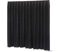 WENTEX P&D Rideau MGS 175 g/m² Noir - 330 x 250 cm (L x H) - plissé - Rideaux Pipe & Drape