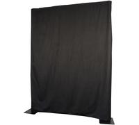 WENTEX P&D Rideau Molton 300 g/m² Noir - 330 x 300 cm (L x H) - non plissé - Rideaux Pipe & Drape