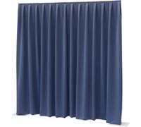 WENTEX P&D Rideau occultant 260 g/m² Bleu - 330 x 400 cm (L x H) - plissé - Rideaux Pipe & Drape