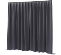 WENTEX P&D Rideau occultant 260 g/m² Gris foncé - 330 x 400 cm (L x H) - plissé - Rideaux Pipe & Drape