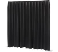 WENTEX P&D Rideau occultant 260 g/m² Noir - 330 x 400 cm (L x H) - plissé - Rideaux Pipe & Drape