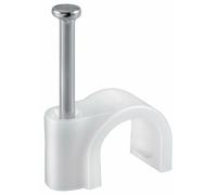 Wentronic Attaches de câble à clou - Blanc
