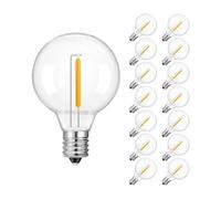 wenwendianzi Ampoules LED G40 Basse Tension DC12V 24V 1W E12 rétro en Plastique(15 Pack_DC 12V_1W)