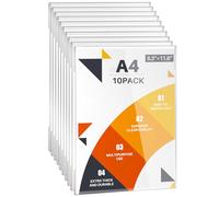 WenYa Lot de 10 supports muraux A4 en acrylique (portrait) - Autocollant sans cadre - Pour bureau, magasin, restaurant - Sans perçage - Porte-documents transparent