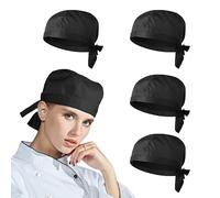 Wenyue 4 PCS Bandana Chef Ajustable Chapeau Cuisine Hommes & Femmes Toque de Chef Cuisine Toque de Cuisinier Japonais Unisexe Chapeau pour Restaurants, Cuisines, Boulangeries, Cafés