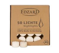 Wenzel-Kerzen 23-217-50-Uk Nightlights Lot de 50 Bougies avec Récipients en Plastique Jusqu'à 8 H D?Autonomie