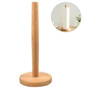 WEONE Porte Rouleau de Cuisine, Bambou Support de Rouleau avec Patins Antidérapants, Rond Porte Rouleau de Réserve pour Toilette, Chambre à Coucher, Salle Bain, Couture Fil (31 x 13 cm)