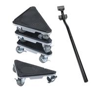WEPUMP Lot de 4 Chariots de déménagement Robustes à 3 Roues verrouillables pour Meubles - Capacité de Charge de 544,3 kg