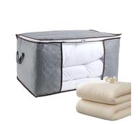 Weqizuerqi 60x40x35cm Sac De Rangement Pour Couette Sac De Rangement Sous Lit Housse De Rangement Boite Rangements Vetement Pliable Avec Fermeture Éclair Poignée Renforcée Pour Édredons Couvertures