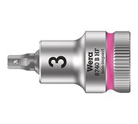 Wera 8740 B HF Douille-embout Zyklop pour vis à six pans creux, à emmanchement 3/8" avec fonction de retenue, 3 x 35 mm Quantité:1