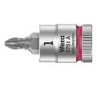 Wera 05003350001 8751 A Douille-Embout Phillips Zyklop à emmanchement 1/4", PH 1 x 28 mm, Rouge