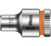 Wera 05003514001 8790 HMA Douille Zyklop à emmanchement 1/4", 3/16 pouce, Argent/orange
