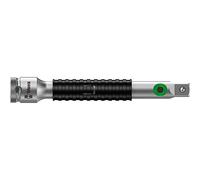 Wera 05003530001 8796 SA Rallonge Zyklop « flexible-lock » avec bague de rotation rapide, courte, 1/4", 1/4 pouce x 75.0 mm, Argent/noir