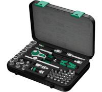 Wera Jeu de cliquets Zyklop Speed 8100 SA 4 – Carré 1/4 pouce (6,3 mm) 41 pièces