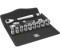 Wera 05003785001 8100 SB HF 1 Jeu cliquet Zyklop Métal avec levier d‘inversion, à carré 3/8", avec fonction de retenue, métrique, 13 pièces