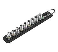 WERA 05003883001 - Jeu de clés à douille, Belt4, six pans externes, 1/4", 10pièces