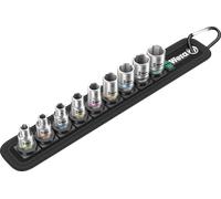 WERA 05003883001 - Jeu de clés à douille, Belt4, six pans externes, 1/4", 10pièces