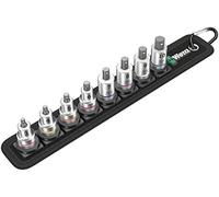 Wera 05003971001 Belt B 2 Jeu de Douille-Embouts Zyklop 3/8" pour Vis six pans creux avec fonction de retenue, 8 pièces, Noir