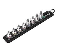 Wera 05003971001 Belt B 2 Jeu de Douille-Embouts Zyklop 3/8" pour Vis six pans creux avec fonction de retenue, 8 pièces, Noir