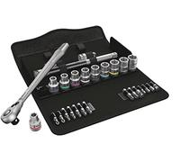 Wera 8100 SC 11 Zyklop Jeu de cliquets métalliques, levier réversible, entraînement 1/2", pouce - 05004081001